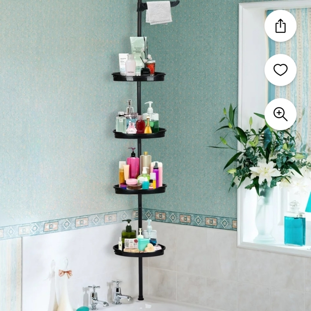 New in box! 4 tier rustproof adjustable shower caddy or plant stand